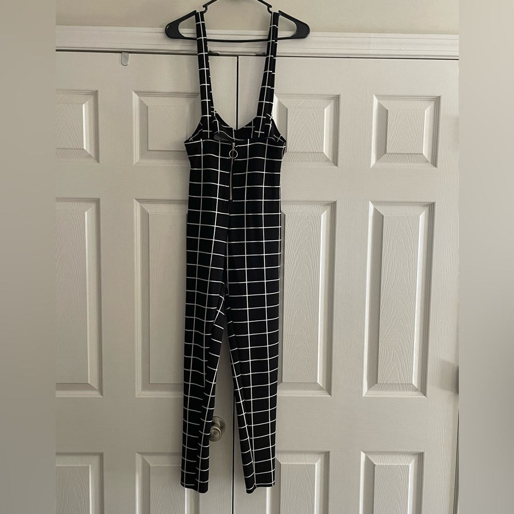 Plaid jumper.